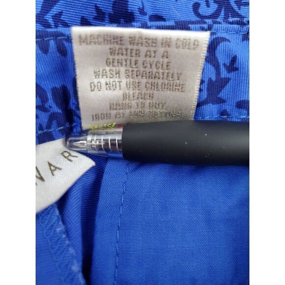Kenar Damask Print Royal Blue Stretch Shorts Sz 8 NWT - Picture 6 of 8